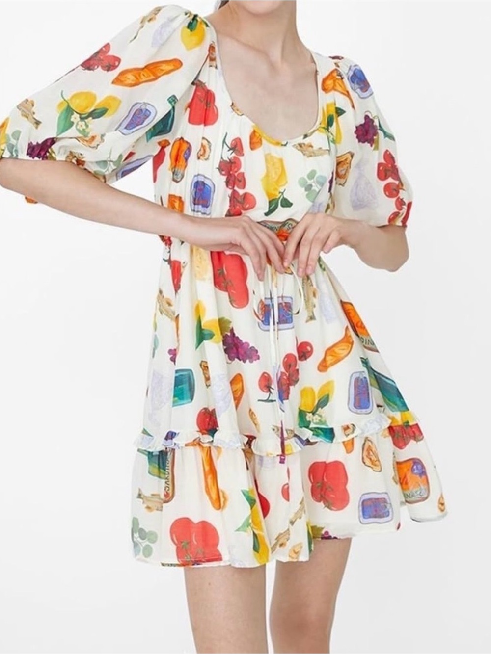 Lisa Says Gah Nuuly Italian Summer Leila Cotton Mini Dress Size L - Picture 7 of 11